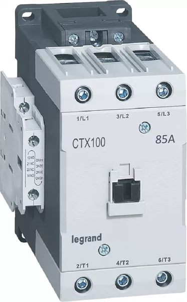 legrand-contacteur de puissance ctx� 100 - 3p - 85a - bornes � cage - 2no+2nf - 230v~ (416216)