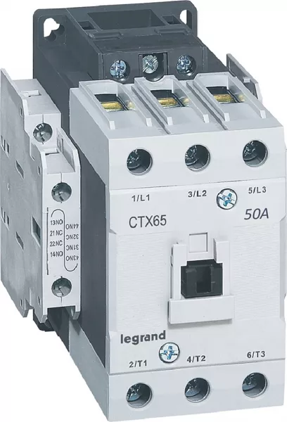 legrand-contacteur de puissance ctx� 65 - 3p - 50a - bornes � cage - 2no+2nf - 48v= (416153)
