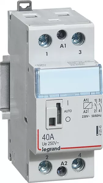 legrand-contacteur de puissance cx� bobine 230v~ - 2p 250v~ - 40a - 2f - 2 modules (412545)