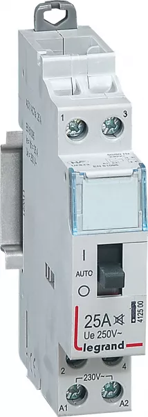 legrand-contacteur domestique cx� silencieux bobine 230v~ -2p 250v~ 25a - o+f -1 module (412500)