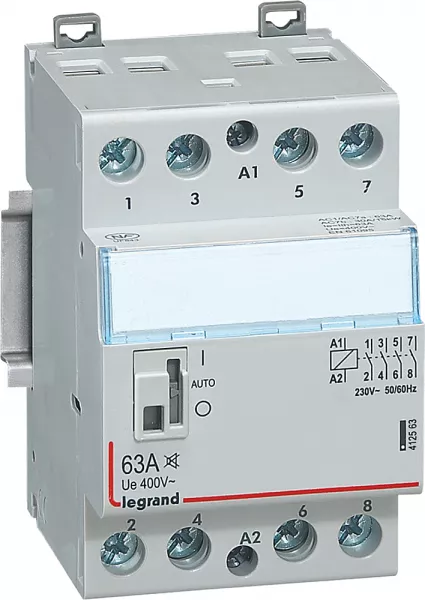 legrand-contacteur puissance cx� silencieux bobine 230v~ -4p 400v~ 63a - 4f -3 modules (412563)