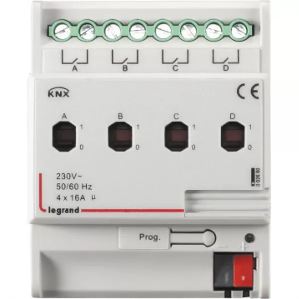 legrand-contr�leur bus knx on off et 4 sorties 16a - 4 modules din (002680)
