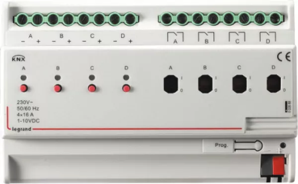 legrand-contr�leur modulaire - variation bus knx - 4 sorties 1-10v + 4 sorties 16a -8mod (002688)