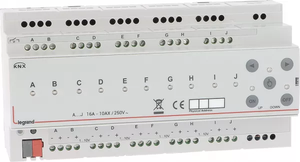 legrand-controleur variation 1v � 10v bus knx modulaire 10 sorties (002668)