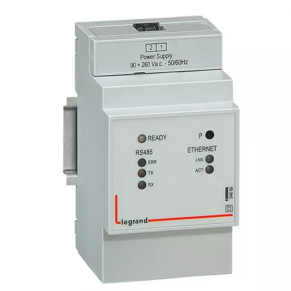 legrand-convertisseur ip- rs485 et ethernet 90v~ � 260v~ - 3 modules (004689)