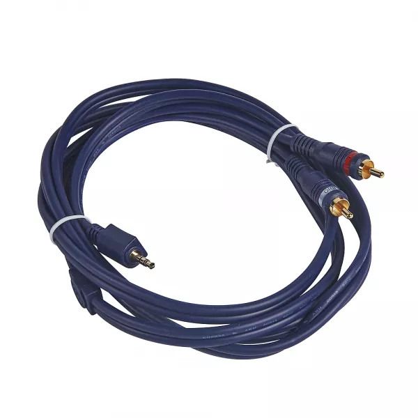 legrand-cordon audio st�r�o jack 3,5mm m�le vers 2 rca m�le y longueur 2m (051405)