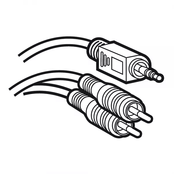legrand-cordon audio st�r�o jack 3,5mm m�le vers 2 rca m�le y longueur 5m (051406)