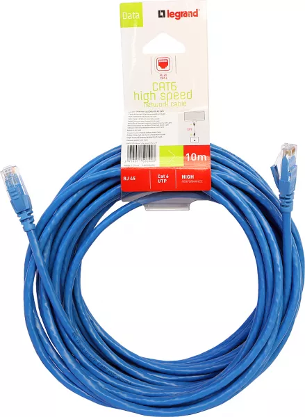 legrand-cordon ethernet cat.6 u/utp pvc - longueur 10m (090994)