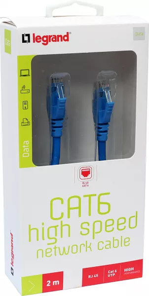 legrand-cordon ethernet cat.6 u/utp pvc - longueur 2m (090992)