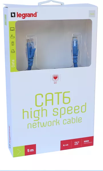 legrand-cordon ethernet cat.6 u/utp pvc - longueur 5m (090993)