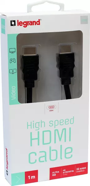 legrand-cordon ethernet hdmi high speed - longueur 1m (090982)