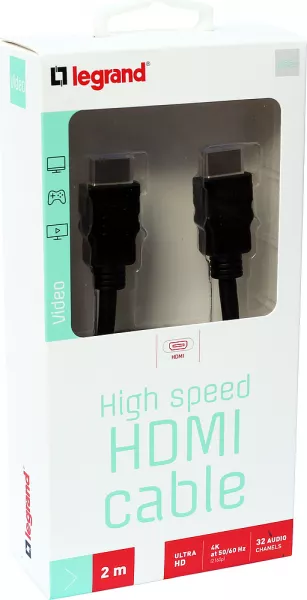 legrand-cordon ethernet hdmi high speed - longueur 2m (090983)