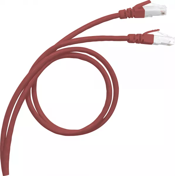 legrand-cordon rj45/rj45 standard cat 8 s/ftp lszh rouge 10m (033727)