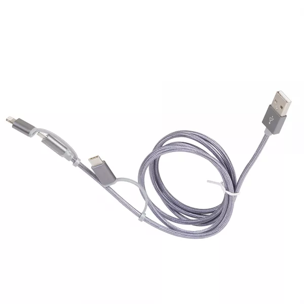 legrand-cordon usb type-a vers micro usb , usb c et lightning (050693)