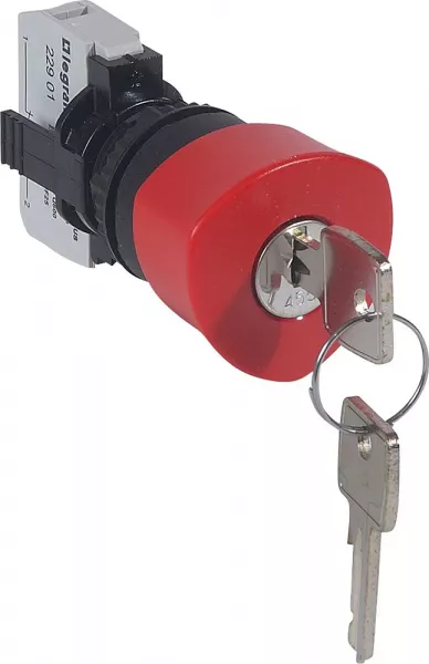 legrand-coup de poing � accrochage non lumineux osmoz complet ip69 �40 � cl� n�455 rouge (023722)
