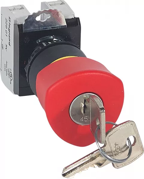 legrand-coup de poing accrochage non lumineux osmoz complet ip69 �40 en 418 � cl� -rouge (023727)
