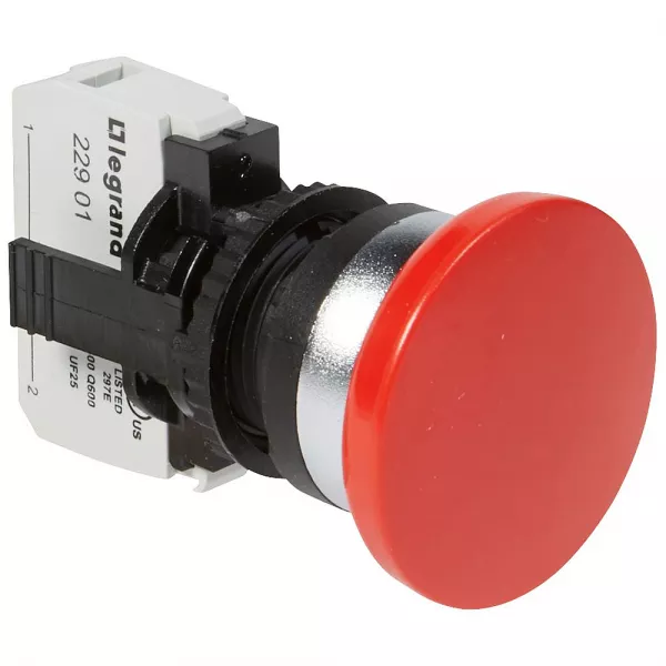 legrand-coup de poing non lumineux � impulsion d�passant ip69 osmoz complet �40 - rouge (023716)