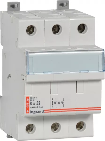 legrand-coupe-circuit sectionneur - 3p - cartouche cylind ind 8x32 - 400v~~ (005836)