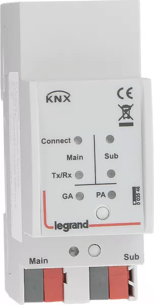 legrand-coupleur de ligne modulaire - bus knx - 2 modules (003546)