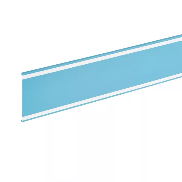legrand-couvercle de goulotte lina 25 largeur 120mm - bleu bande blanche (037046)