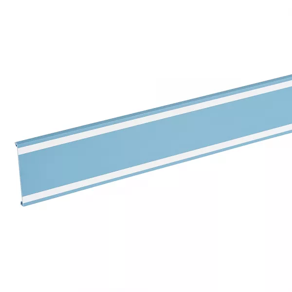 legrand-couvercle de goulotte lina 25 largeur 80mm - bleu bande blanche (037044)
