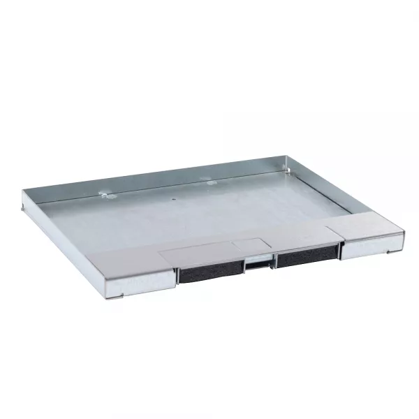 legrand-couvercle m�tal rev�tement inox - boite de sol affleurante 12/18 modules (088104)