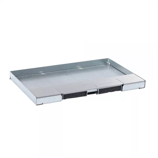 legrand-couvercle m�tal rev�tement inox boite de sol version affleurante 8 ou 12 modules (088103)