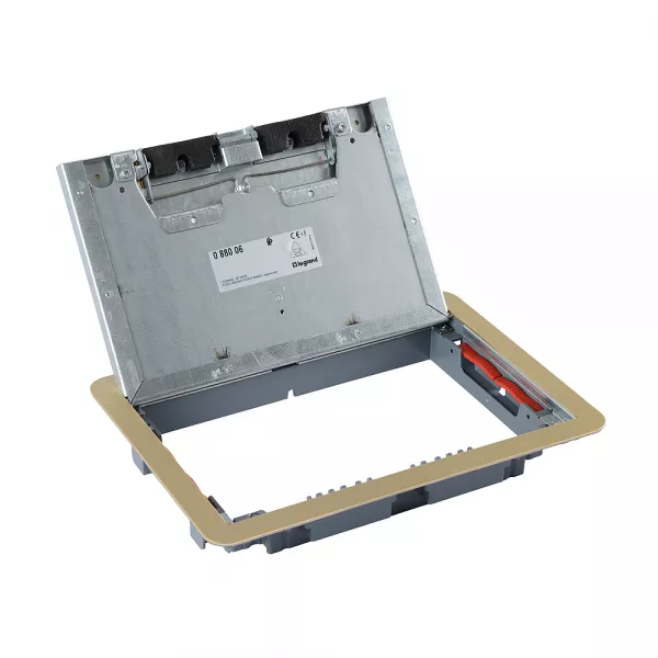 legrand-couvercle m�tal rev�tement laiton boite de sol version standard 8 ou 12 modules (088006)