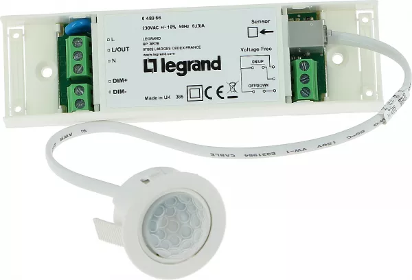 legrand-d�tecteur compact ir 360� port�e �7m variation 1v � 10v et on/off 6a (048966)