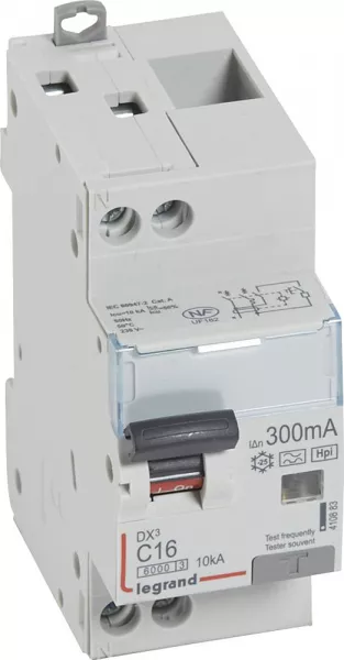legrand-disj diff monobloc dx�6000 10ka arriv�e haut/d�part bas vis u+n 16a typef 300ma (410883)