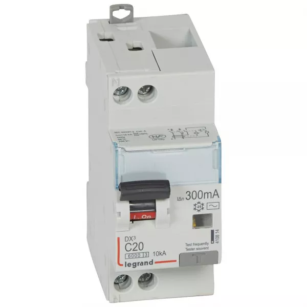 legrand-disj diff monobloc dx�6000 10ka arriv�e haut/d�part bas vis u+n 20a typeac 300ma (410814)