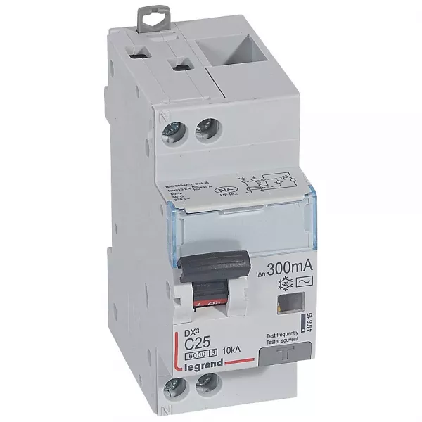 legrand-disj diff monobloc dx�6000 10ka arriv�e haut/d�part bas vis u+n 25a typeac 300ma (410815)