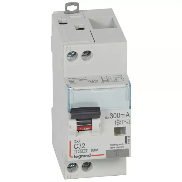 legrand-disj diff monobloc dx�6000 10ka arriv�e haut/d�part bas vis u+n 32a typeac 300ma (410816)