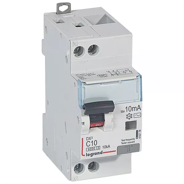 legrand-disj. diff monobloc dx�6000 10ka arriv�e haute/d�part bas � vis 10a typeac 10ma (410778)