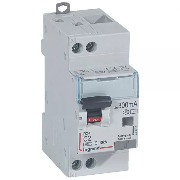 legrand-disj. diff monobloc dx�6000 10ka arriv�e haute/d�part bas � vis 2a typeac 300ma (410810)