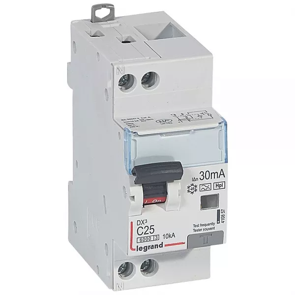 legrand-disj. diff monobloc dx�6000 10ka arriv�e haute/d�part bas vis u+n 25a typef 30ma (410857)