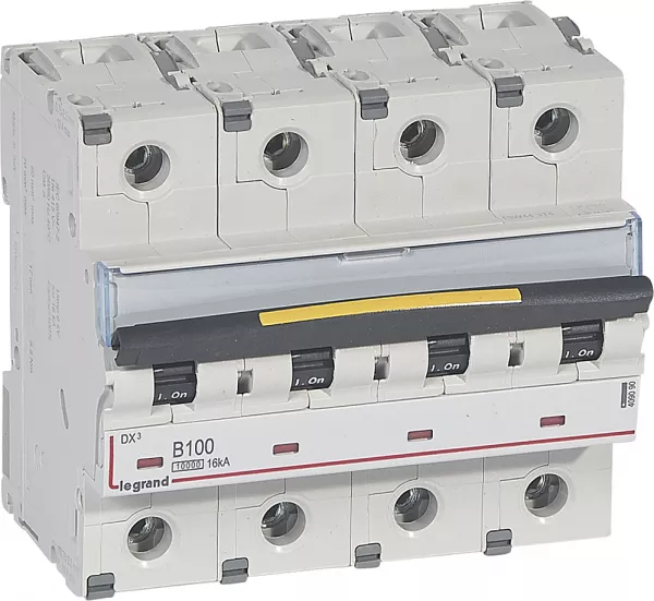 legrand-disj. dx� 1000ka 16ka arriv�e haute/d�part bas � vis 100a -courbe b -6 modules (409090)