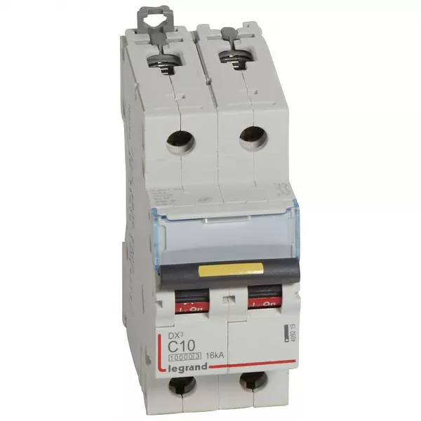 legrand-disj. dx� 1000ka 16ka arriv�e haute/d�part bas � vis 10a -courbe c -2 modules (409219)