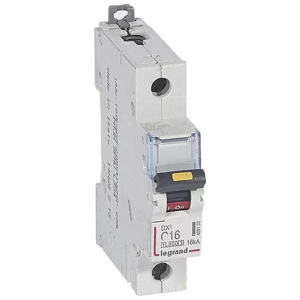 legrand-disj. dx� 1000ka 16ka arriv�e haute/d�part bas � vis 16a -courbe c -1 module (409133)