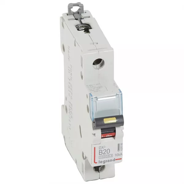 legrand-disj. dx� 1000ka 16ka arriv�e haute/d�part bas � vis 20a -courbe b -1 module (408888)