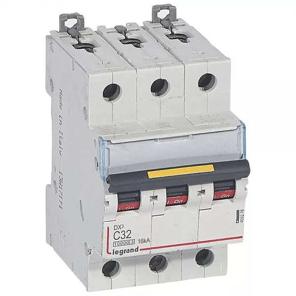 legrand-disj. dx� 1000ka 16ka arriv�e haute/d�part bas � vis 32a -courbe c -3 modules (409276)