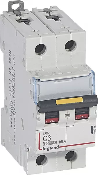 legrand-disj. dx� 1000ka 16ka arriv�e haute/d�part bas � vis 3a -courbe c -2 modules (409215)
