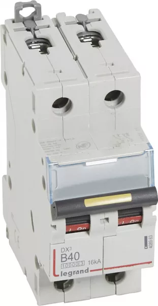 legrand-disj. dx� 1000ka 16ka arriv�e haute/d�part bas � vis 40a -courbe b -2 modules (408963)