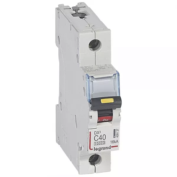 legrand-disj. dx� 1000ka 16ka arriv�e haute/d�part bas � vis 40a -courbe c -1 module (409137)