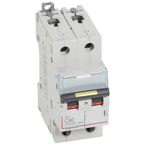 legrand-disj. dx� 1000ka 16ka arriv�e haute/d�part bas � vis 40a -courbe c -2 modules (409225)