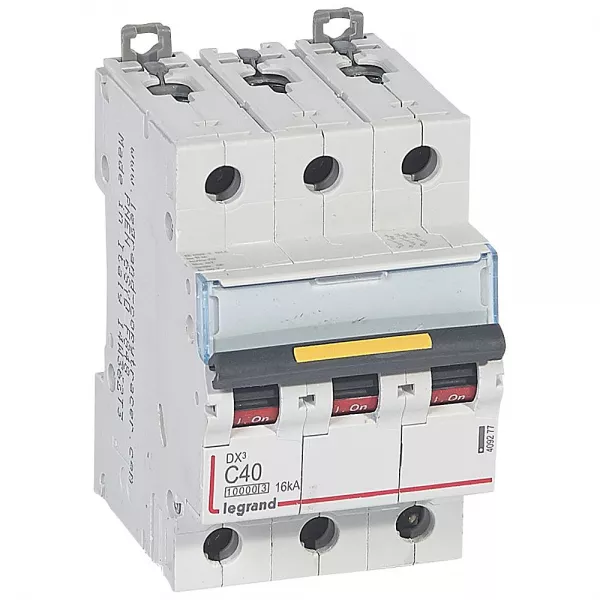 legrand-disj. dx� 1000ka 16ka arriv�e haute/d�part bas � vis 40a -courbe c -3 modules (409277)