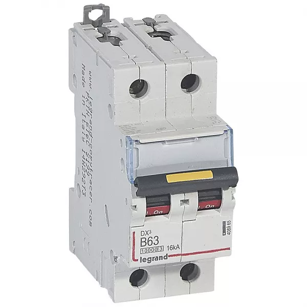 legrand-disj. dx� 1000ka 16ka arriv�e haute/d�part bas � vis 63a -courbe b -2 modules (408965)