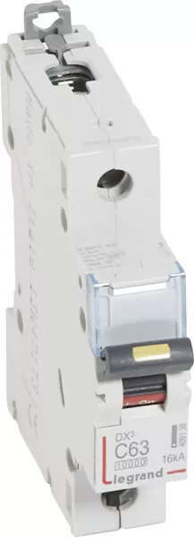 legrand-disj. dx� 1000ka 16ka arriv�e haute/d�part bas � vis 63a -courbe c -1 module (409139)
