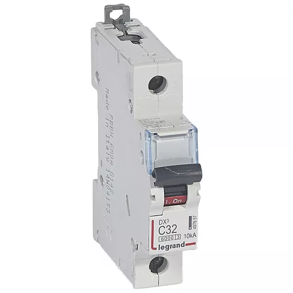 legrand-disj. dx� 6000ka 10ka arriv�e haute/d�part bas � vis 32a -courbe c -1 module (407657)