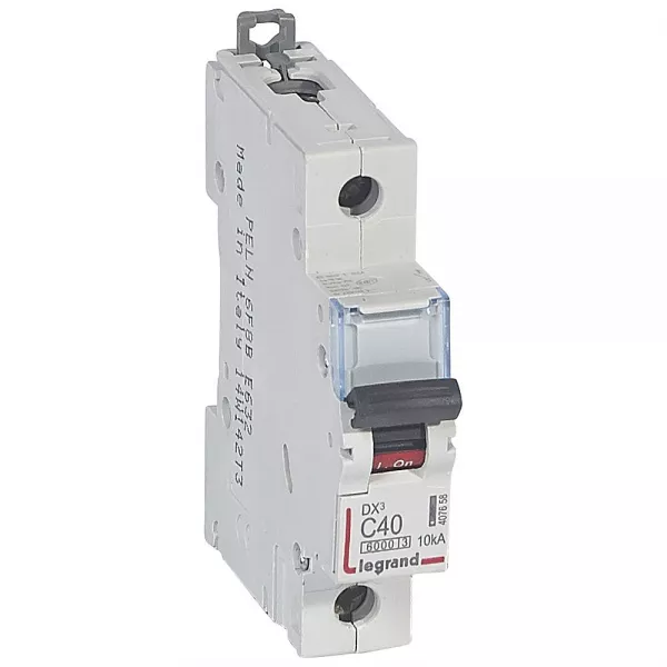 legrand-disj. dx� 6000ka 10ka arriv�e haute/d�part bas � vis 40a -courbe c -1 module (407658)
